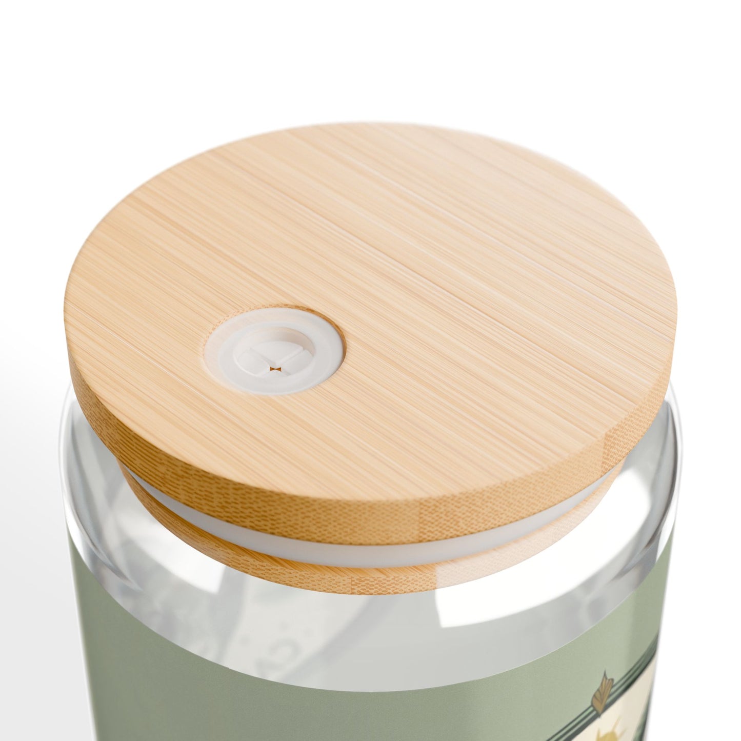 16oz Capricorn Glass Cup with Bamboo Lid